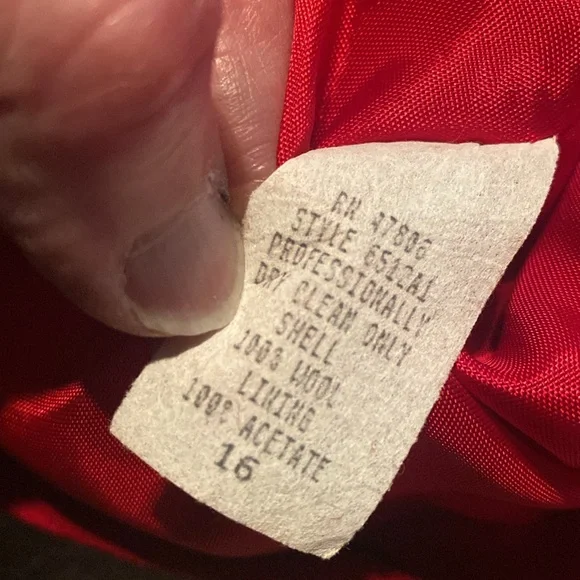 Oleg Cassini Vintage Wool Classic Red Blazer - Picture 6 of 7